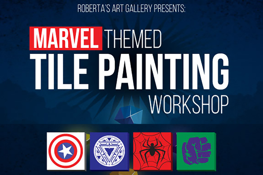 Marvel-Themed tile painting workshop