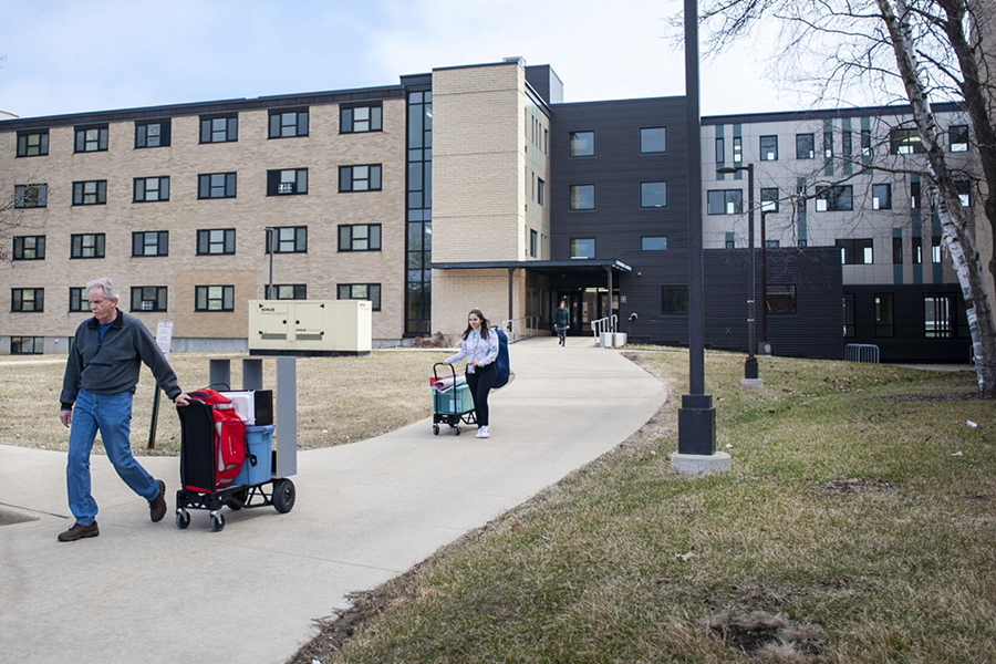 Students move out of UW-Whitewater residence halls.