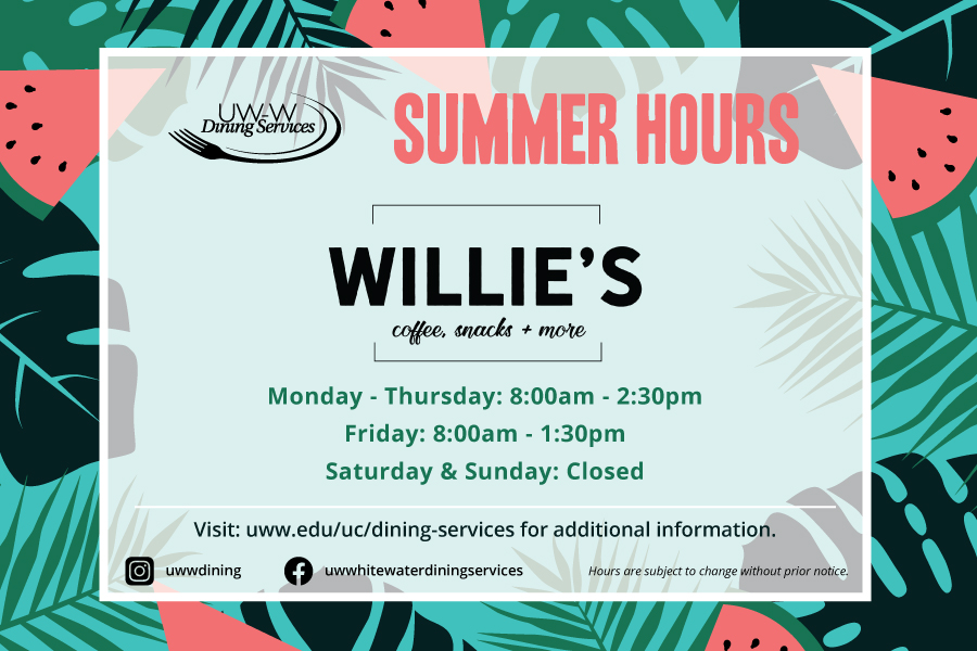 Summer dining hours.