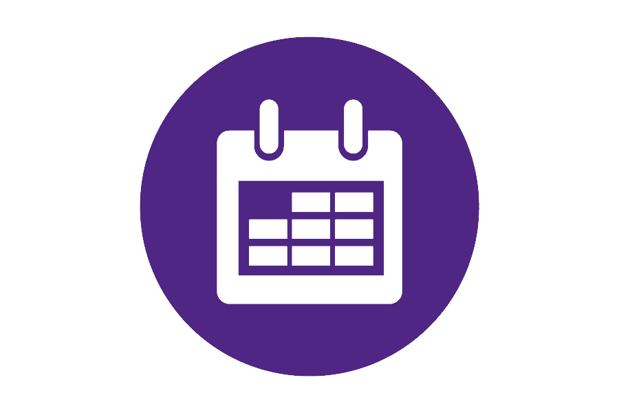 Purple image of a calendar
