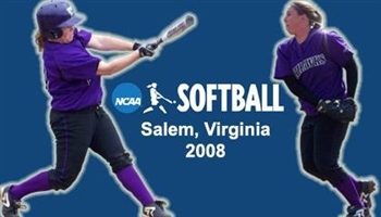 Photo of promotional shot of Warhawk softball players for 2008 NCAA Division III tournament