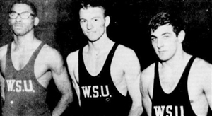 Photo of the wrestling team captains for 1966-1967