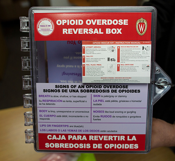 Opioid overdose reversal box
