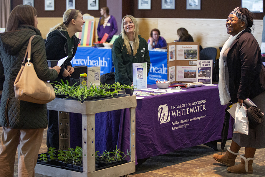 Human Resource Management students at career fair