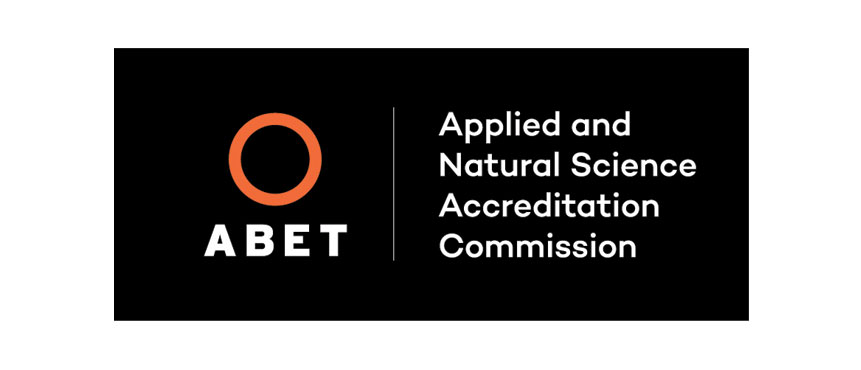 black and white ABET logo.