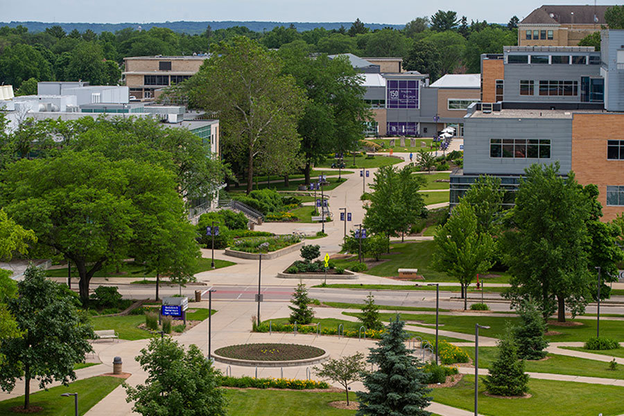Ariel view of campus
