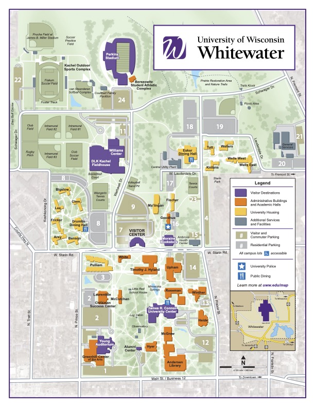 University Of Wisconsin Whitewater Campus Map Campus Map