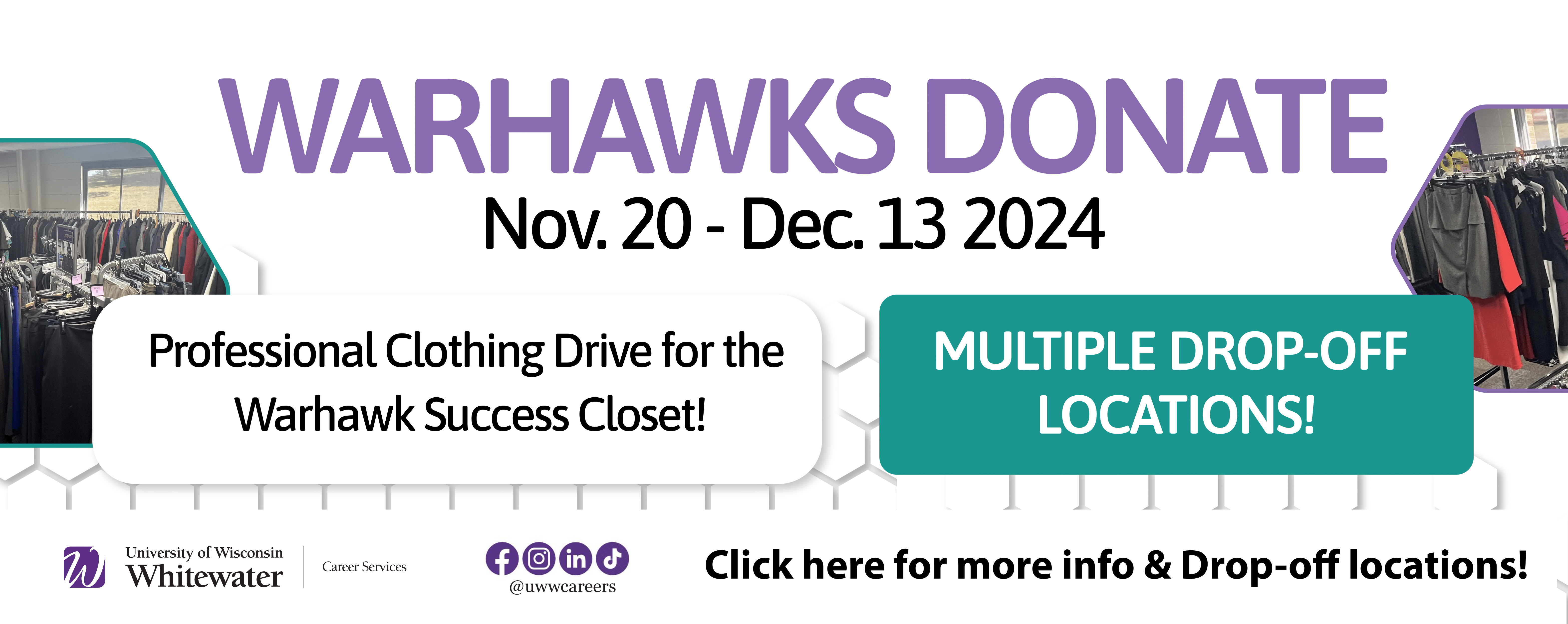 Warhawks Donate: Support the Warhawk Success Closet