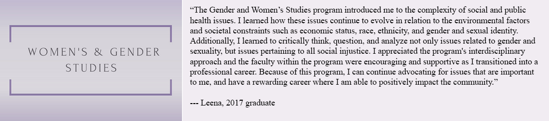Women's & Gender Studies Banner