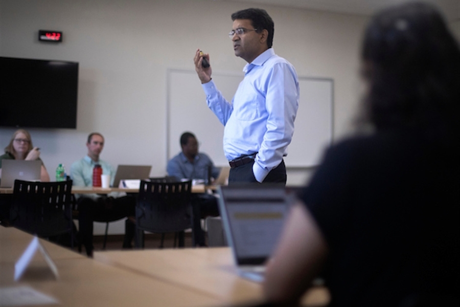 Instructor teaching in a classroom