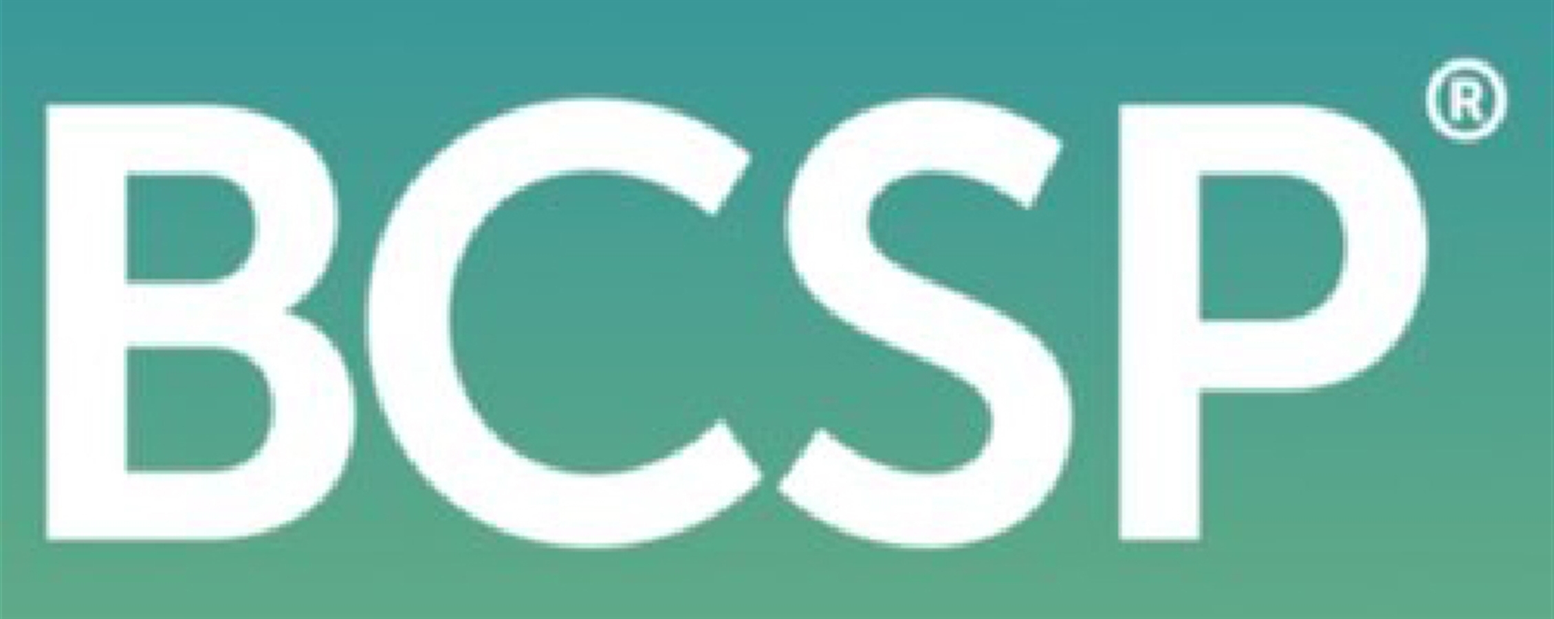 BCSP logo with green and blue background