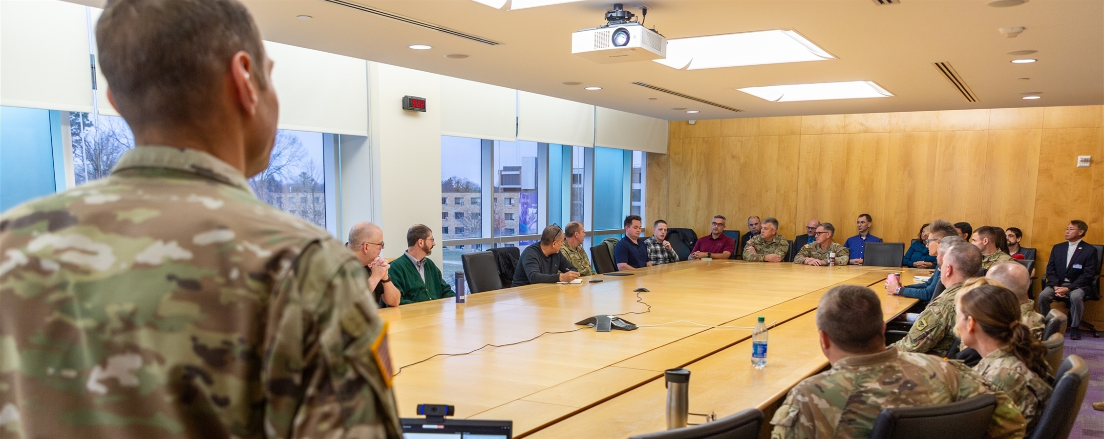 Cyber Leadership Meeting in Hyland Hall conference room