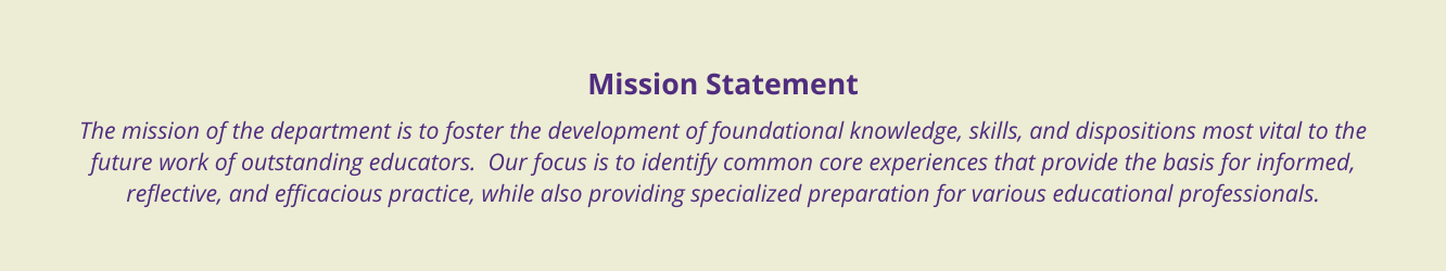 Educational Foundation Missing Statement