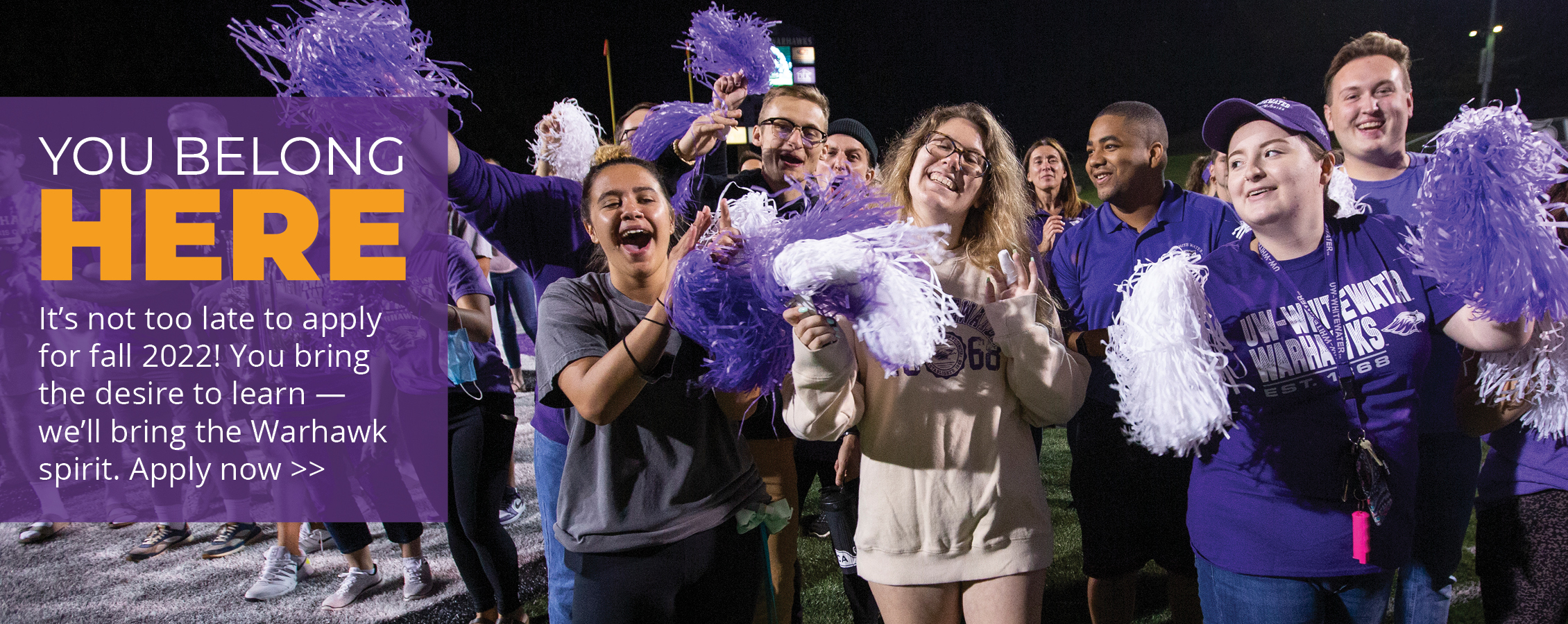Students cheer at RU Purple.