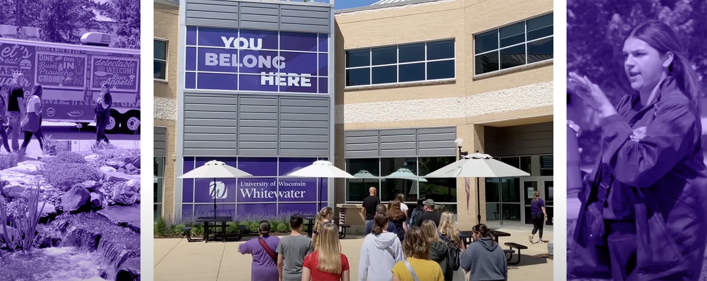 A collage of images showing the UW-Whitewater campus.