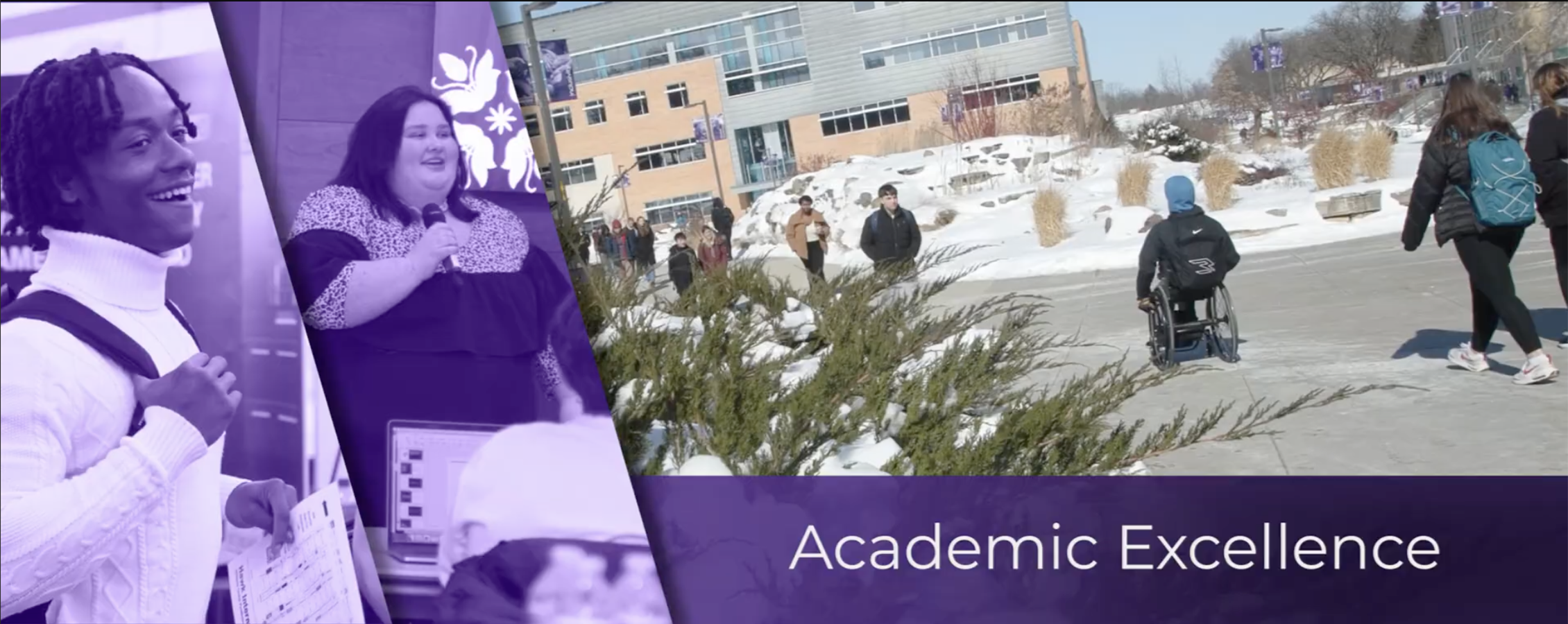 A collage of images showing the UW-Whitewater campus.