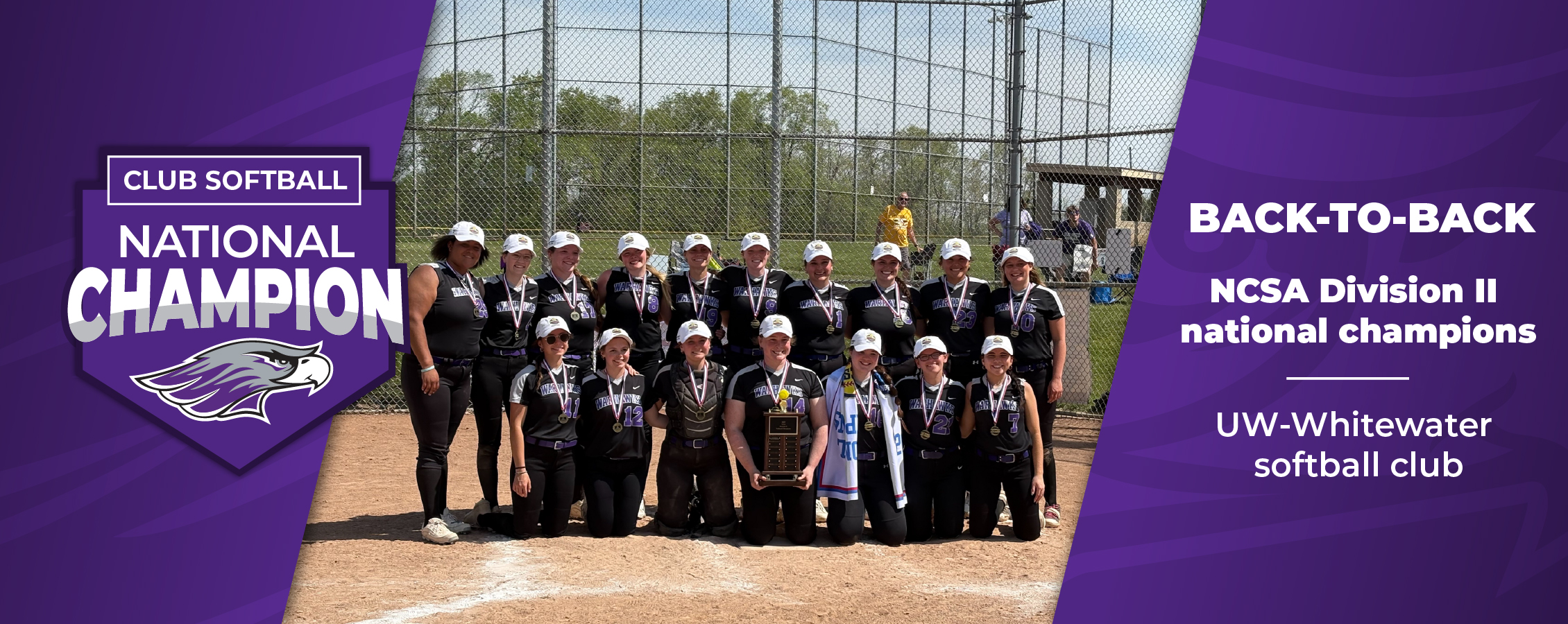 UW-Whitewater softball team photo.