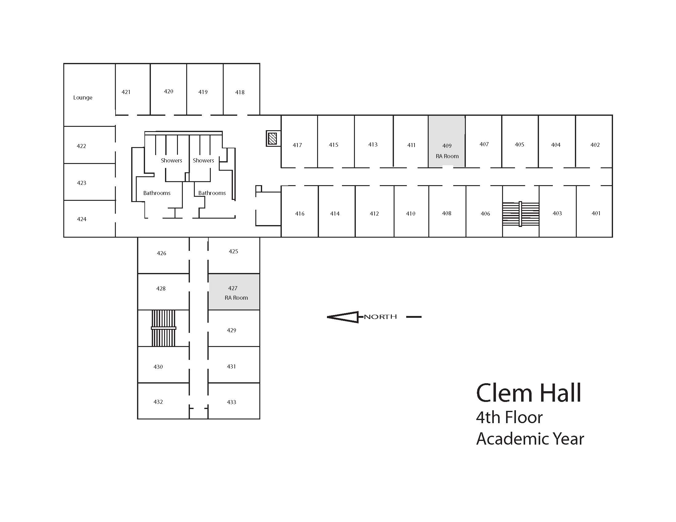 Clem Hall Fourth Floor Floor Plan