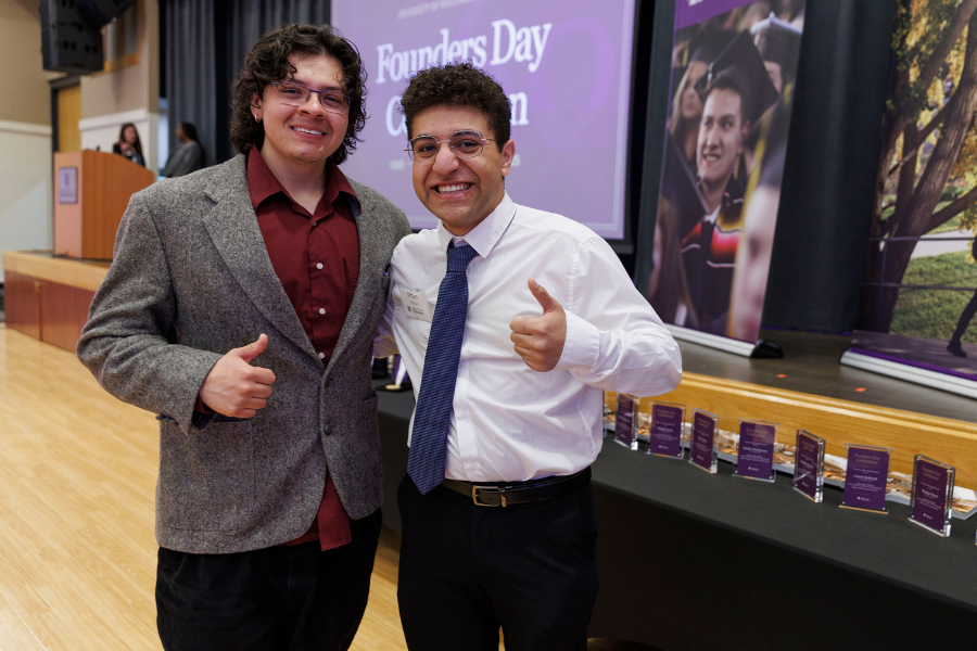 Photo of Beto with Brian at Founder's Day.