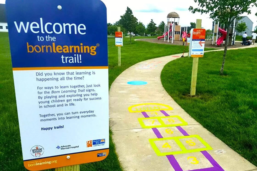 Photo of one of the trail signs.