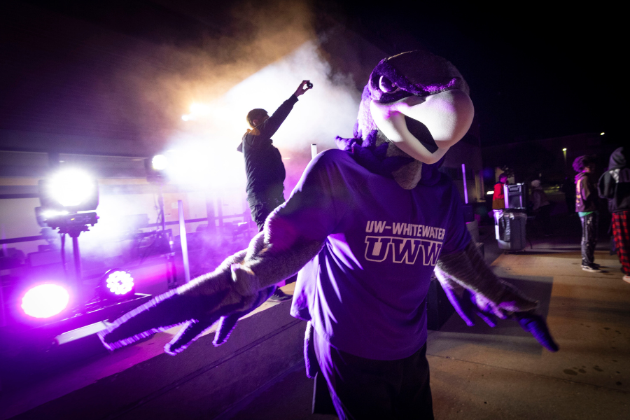 Willie Warhawk is at a bonfire event.