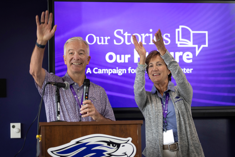 Campaign co-chairs present over at the Prucha Field.