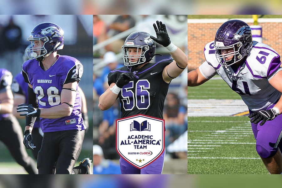 Three members of the UW-Whitewater football team were selected to the 2019 Academic All-America® Division III Football First Team