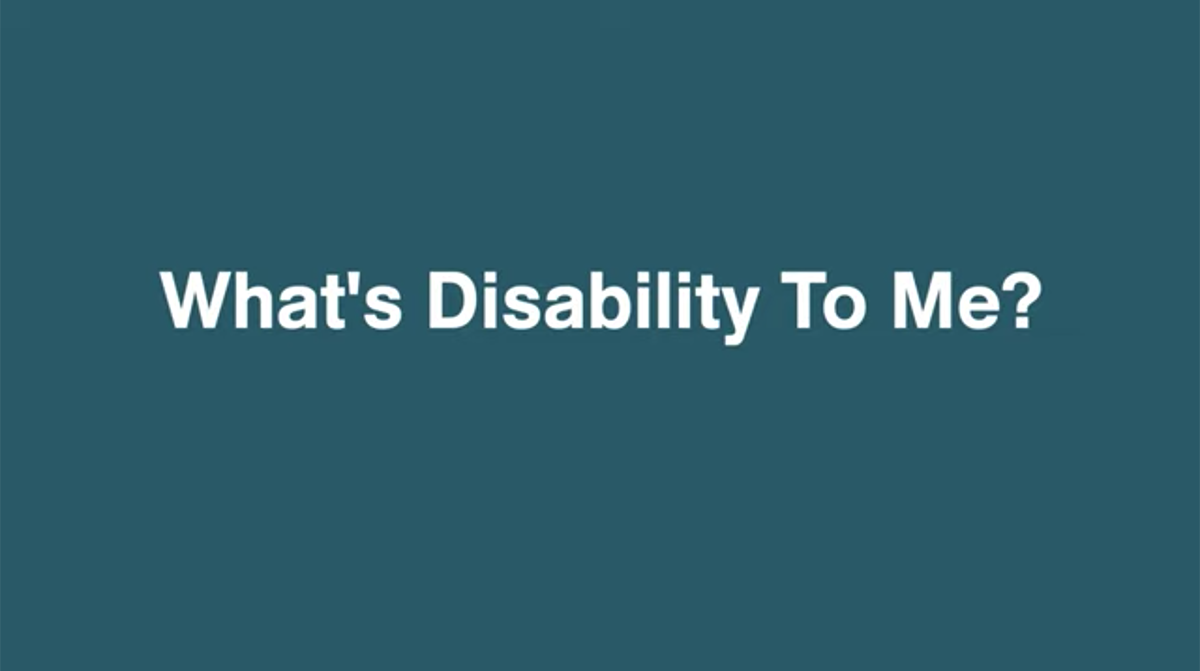 What's Disability to Me? Video Thumbnail
